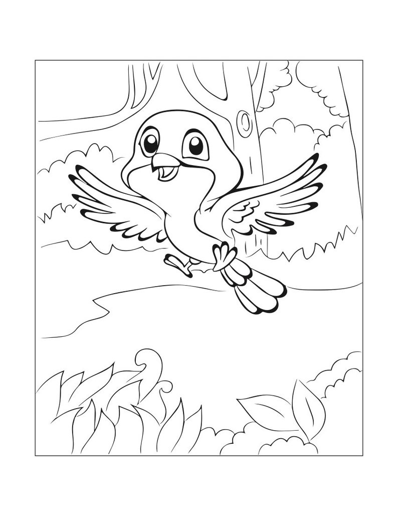 Cute Birds Coloring Pages 20 Total digital File - Etsy