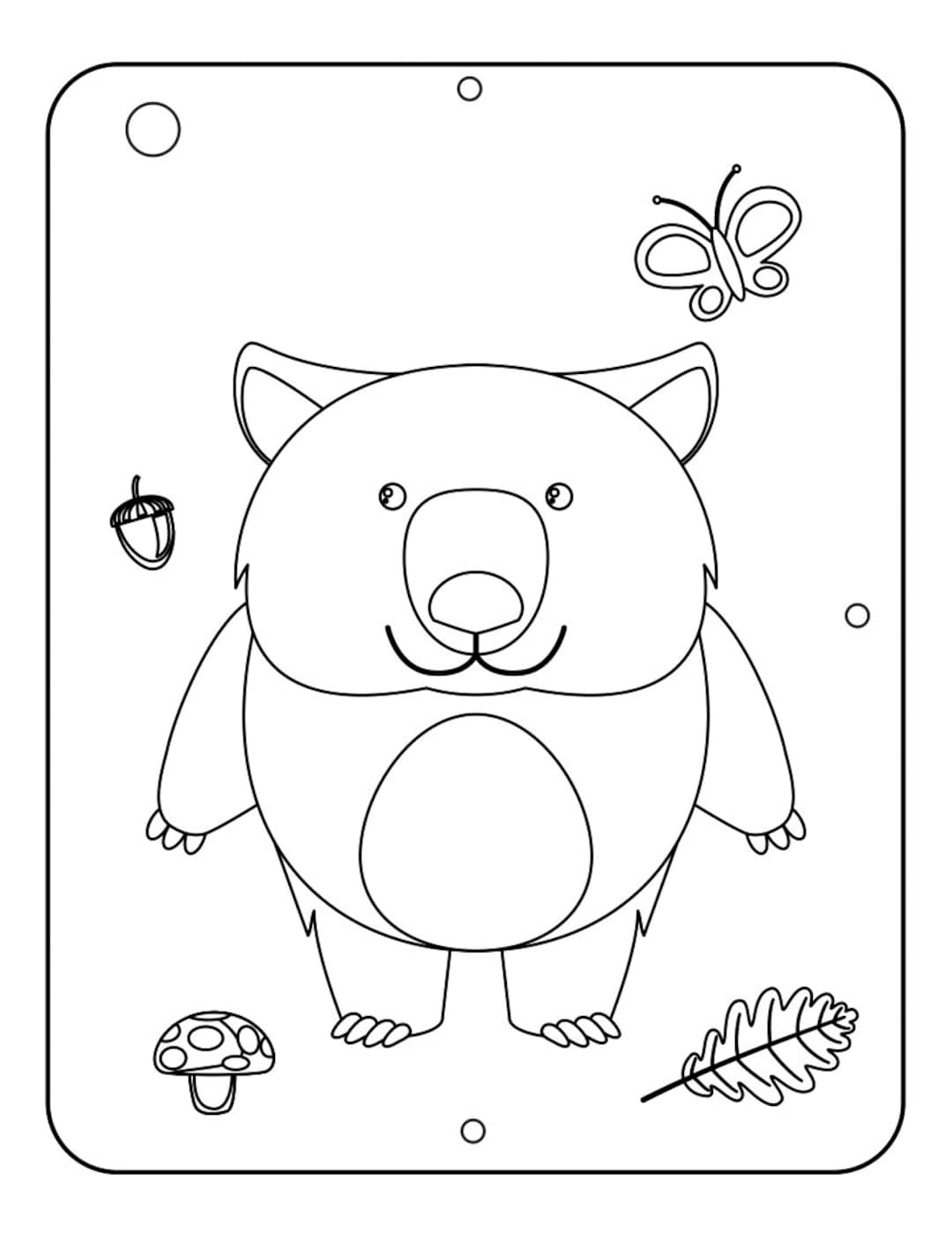 Animals in Nature Coloring Pages 20 Total digital File - Etsy