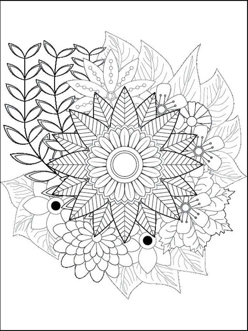 Floral Coloring Book Bundle (3 Books) - Etsy