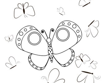 Butterfly Coloring Pages (20 Total) *Digital File