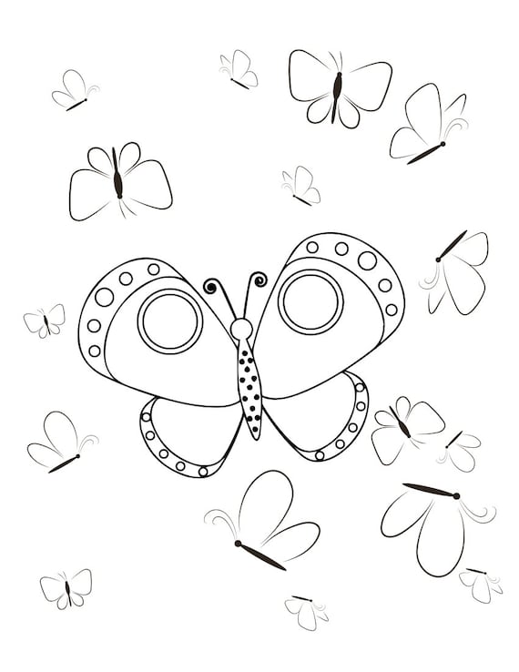 Butterfly Flutter Bye Color Your Own Pouch – Coloring Your Own