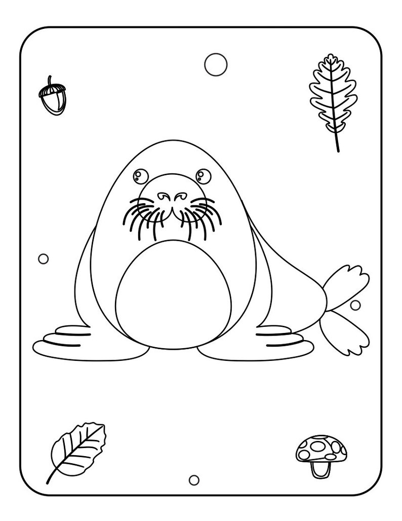 Animals in Nature Coloring Pages 20 Total digital File - Etsy