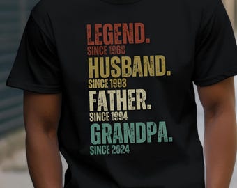 Personalized Husband Dad Grandpa Shirt, Custom Family Legend Tee