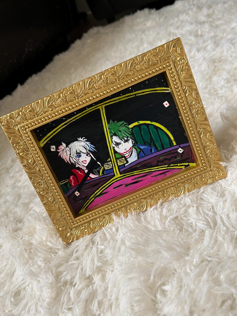 Harley Quinn and Joker Isekai Anime Portrait Etsy