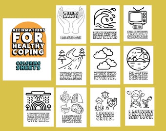 Coloring Sheets: Affirmations for Healthy Coping