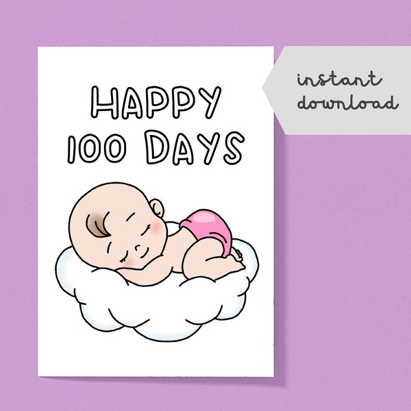 100 Days Invitation for Baby Etsy