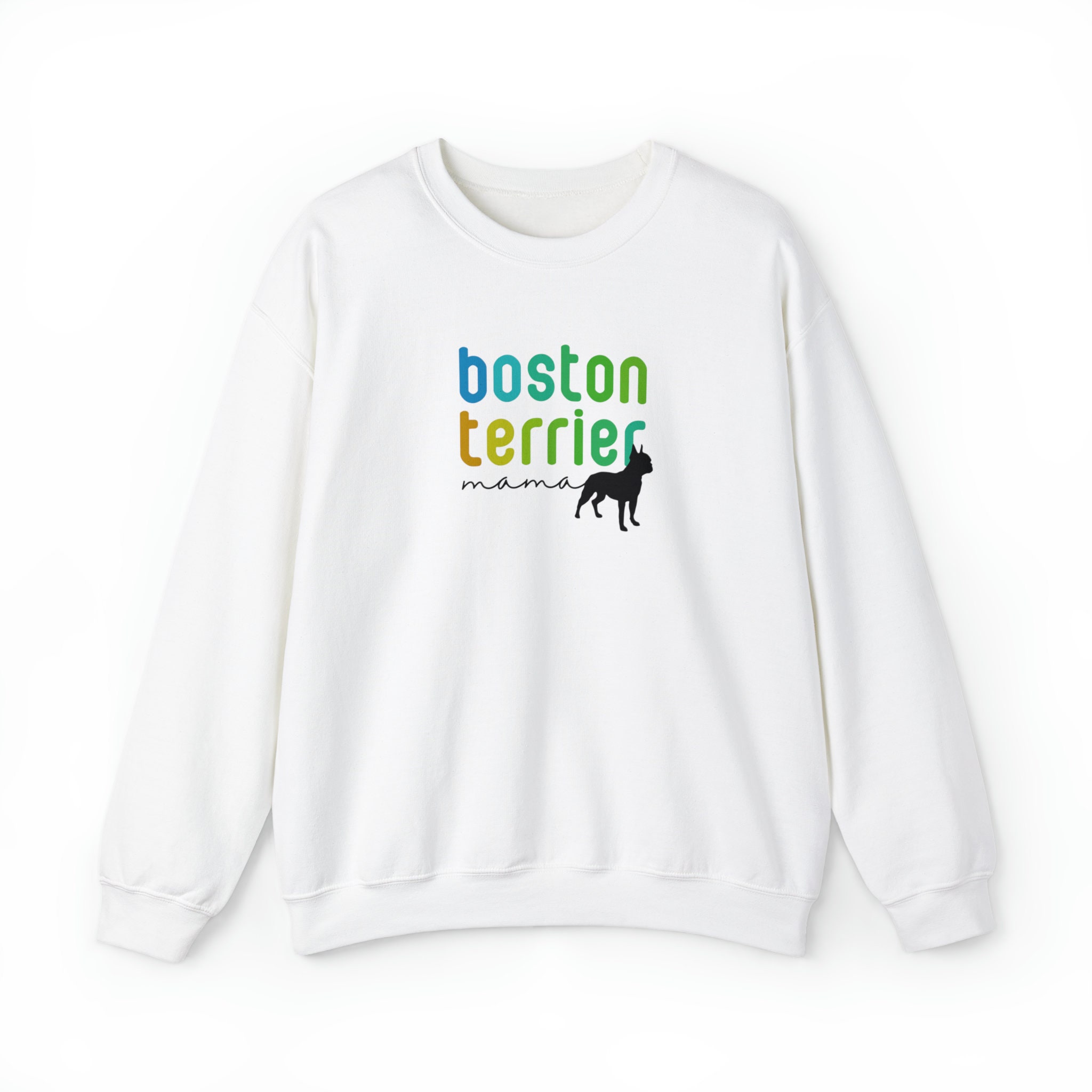 Discover Boston Terrier Mama Boston Terrier Mom Crewneck Sweatshirt, Boston Terrier Parent Dog Lover Sweatshirt Cute Dog Shirt