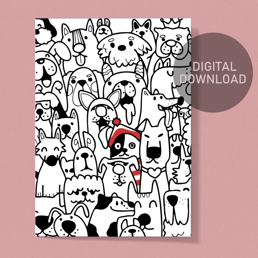 Printable Card Dog Card Wheres Waldo Dog Greeting Card All - Etsy