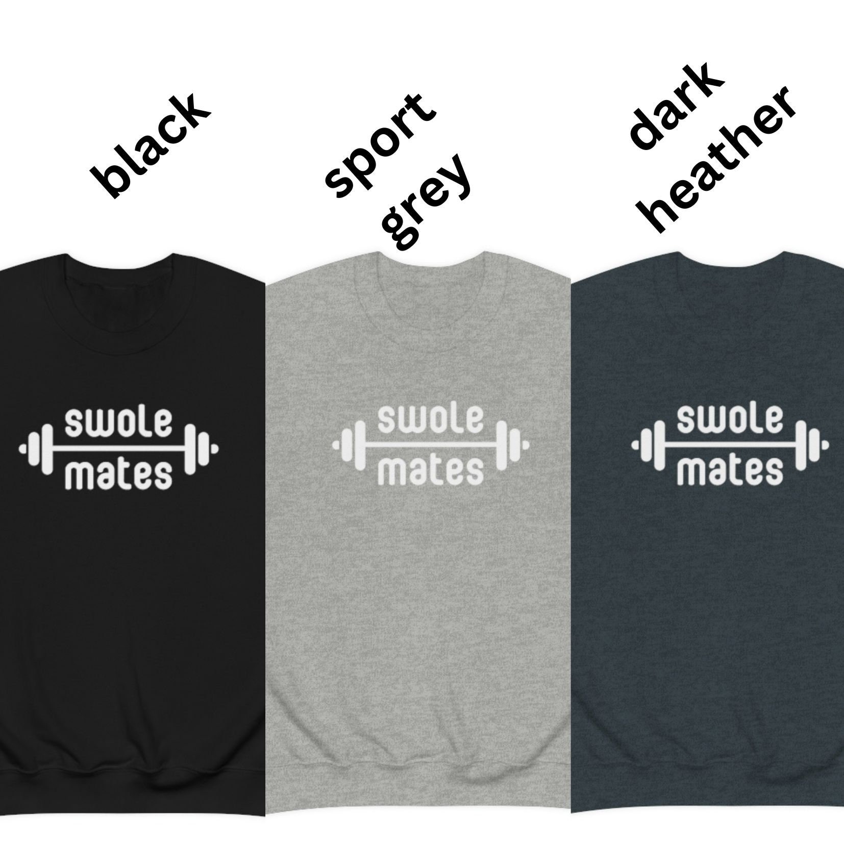 Swole Mates Sweatshirt Swole Mate Swole Sweatshirt Gym Etsy