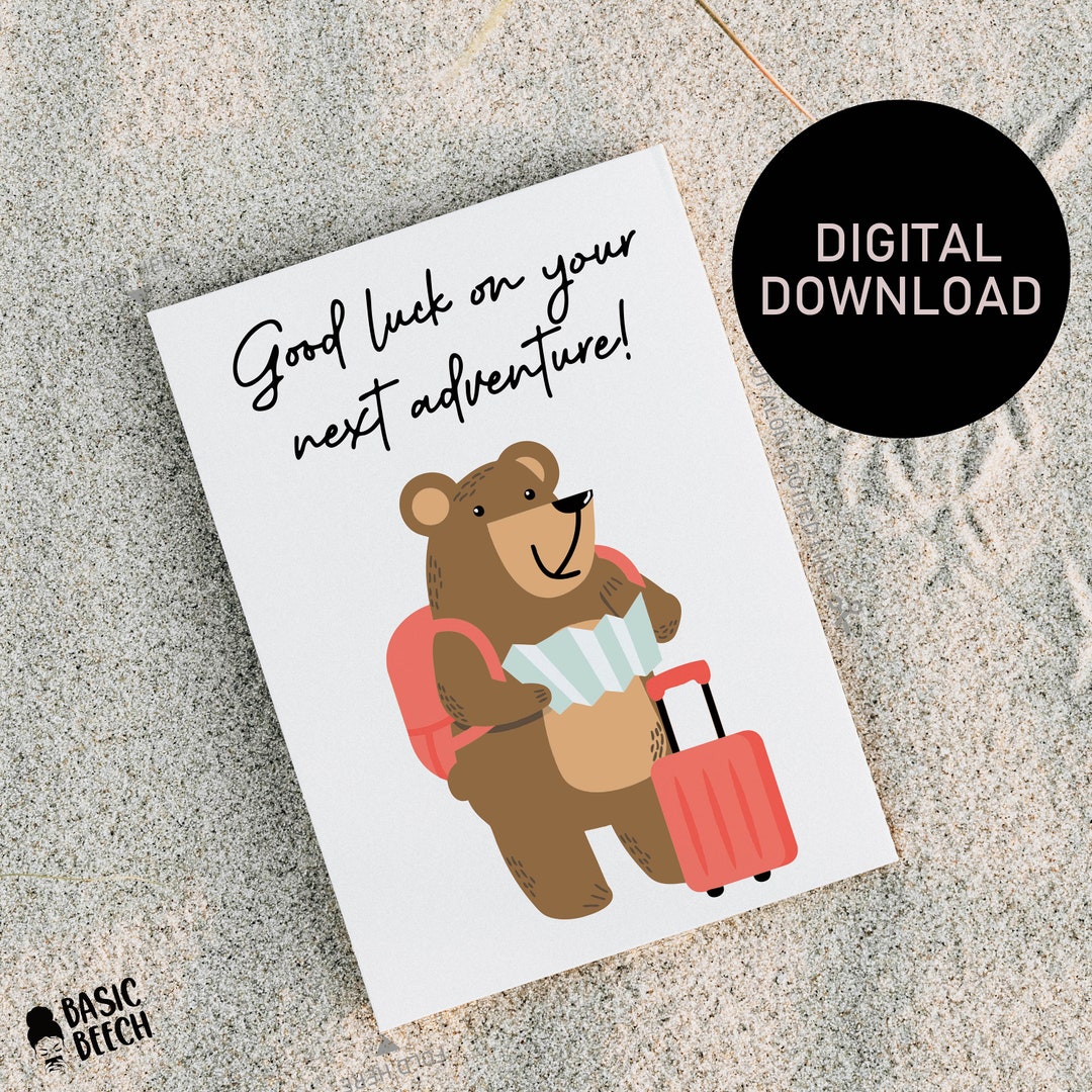 Printable Greeting Card Moving Away Card Good Luck New - Etsy