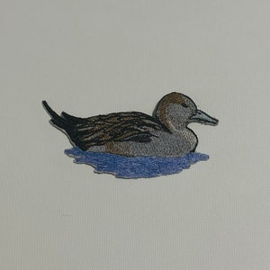 Pintail Swimming Duck Bird Iron on Patch