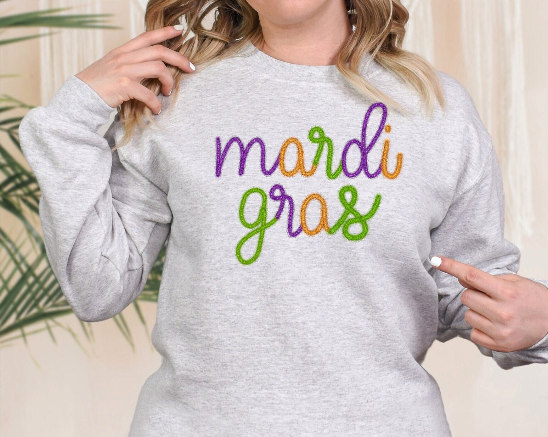 mardi gras sweat suit