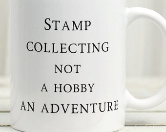Stamp Collecting Mug: Adventure Gift for Stamp Collectors