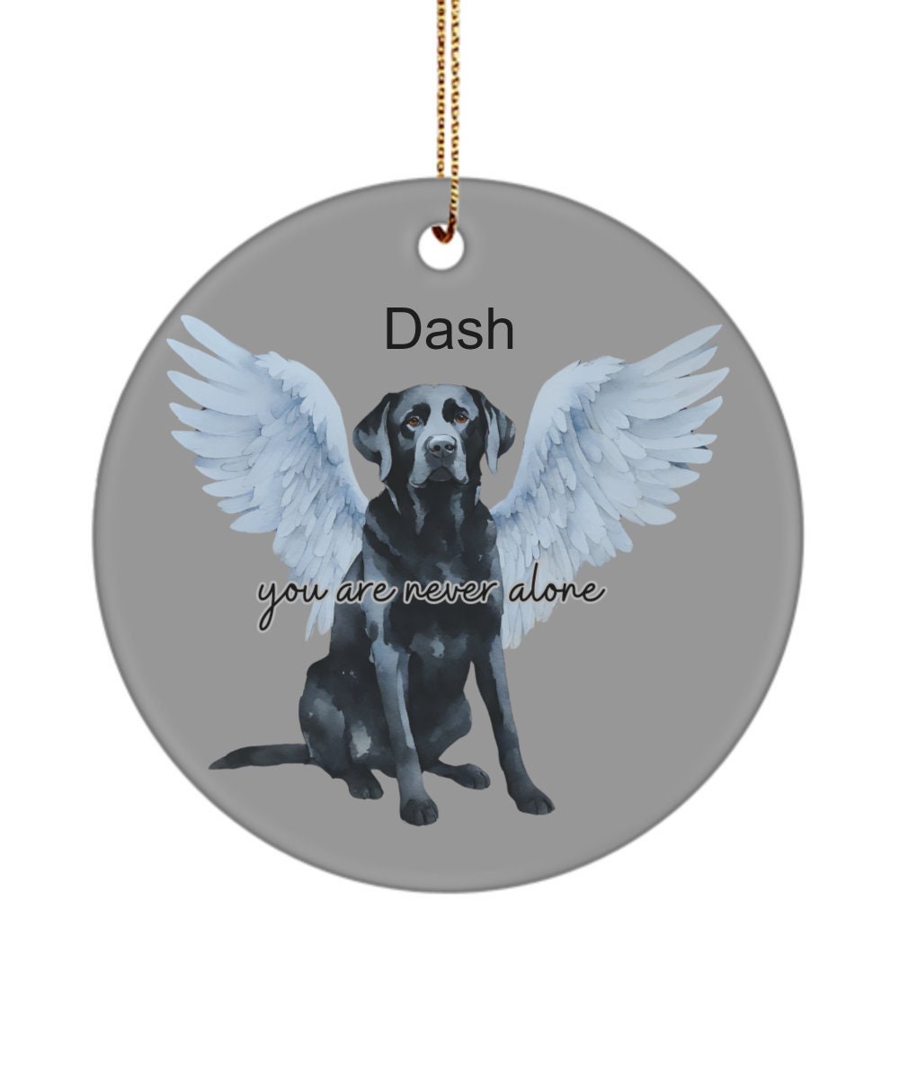 Black Lab Angel Ornament Black Labrador Angel BK Lab Memorial Black Lab Memorial Ornament Etsy