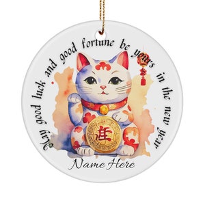 Good Luck Cat Ornament, Lucky Cat Hanging Car Ornament, Good Luck Cat,