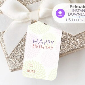 Gift Tag, Printable Tags, Birthday Tag, Birthday Gift Tags, Gift Tags Printable, Printable gift Tag, Happy Birthday gift tags printable, K01