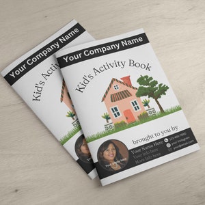 Branded Realtor Activity Book for Kids Activity Book New Home Buyer Gift for Kids Advertisement Canva Template or Custom