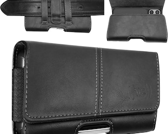 Étui pour iPhone en cuir véritable avec clip ceinture magnétique, étui pour téléphone ceinture avec porte-carte d'identité pour iPhone 12 13 14 15 Pro Max, ville sans fil