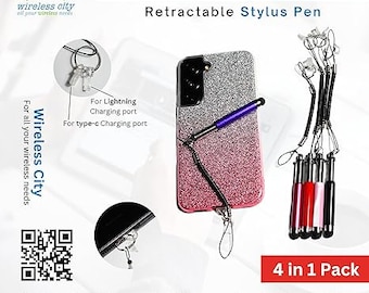 4 in Pack STYLUS Universal For all Touch Screen such as iPhone, iPad, Samsung, Samsung Tablet