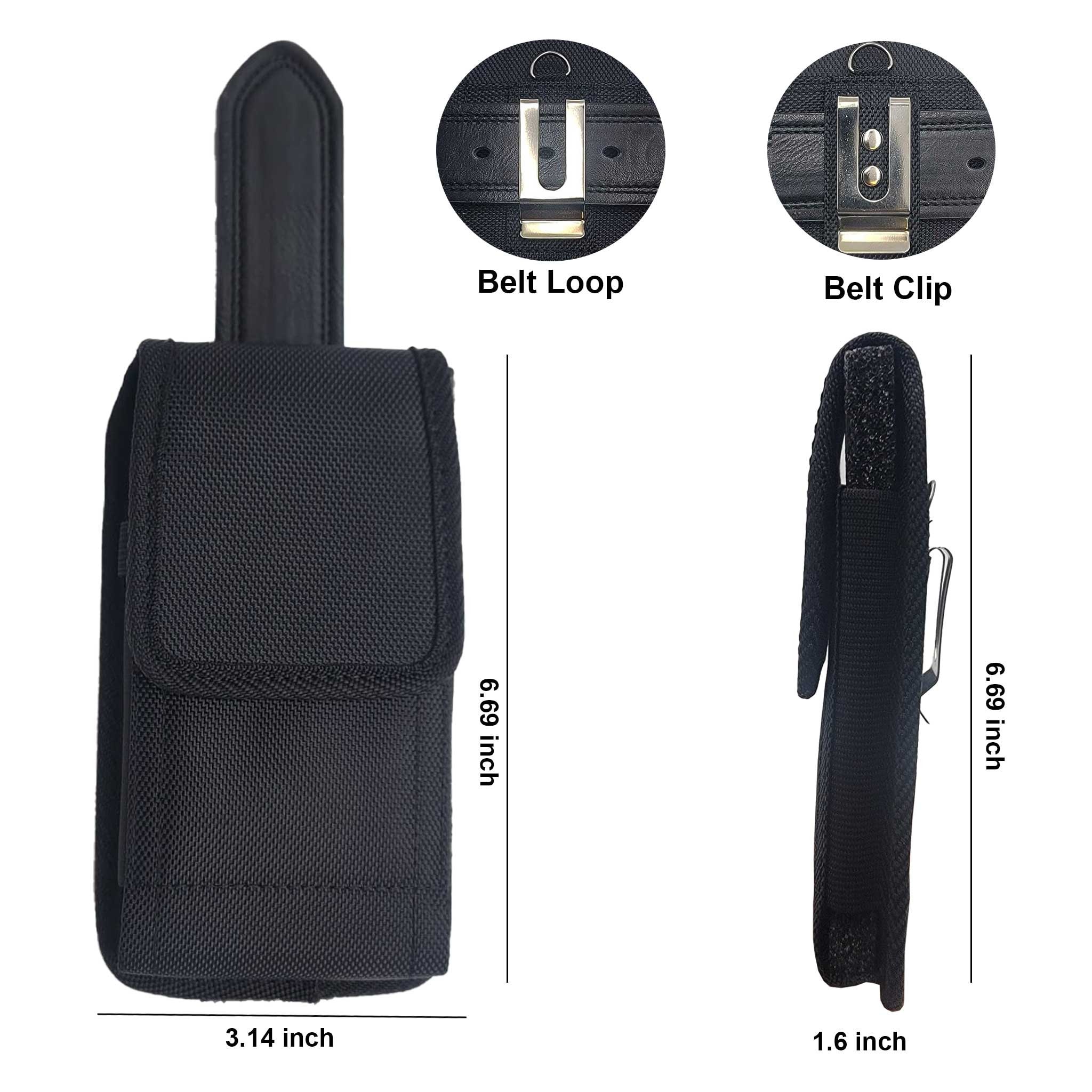 Phone Holster Pouch Wallet Case With Belt Loop Card Holder for iPhone