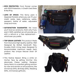 Men wearing black leather fanny pack while traveling
