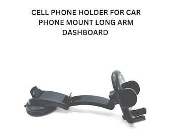 Holder for Car Phone Mount Long Arm Dashboard Windshield Car Phone Holder Anti-Shake Stabilizer Compatible with All Smartphone