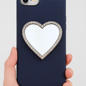 Diamond Bling Heart Makeup Mirror | Sparkling Pocket Vanity Mirror