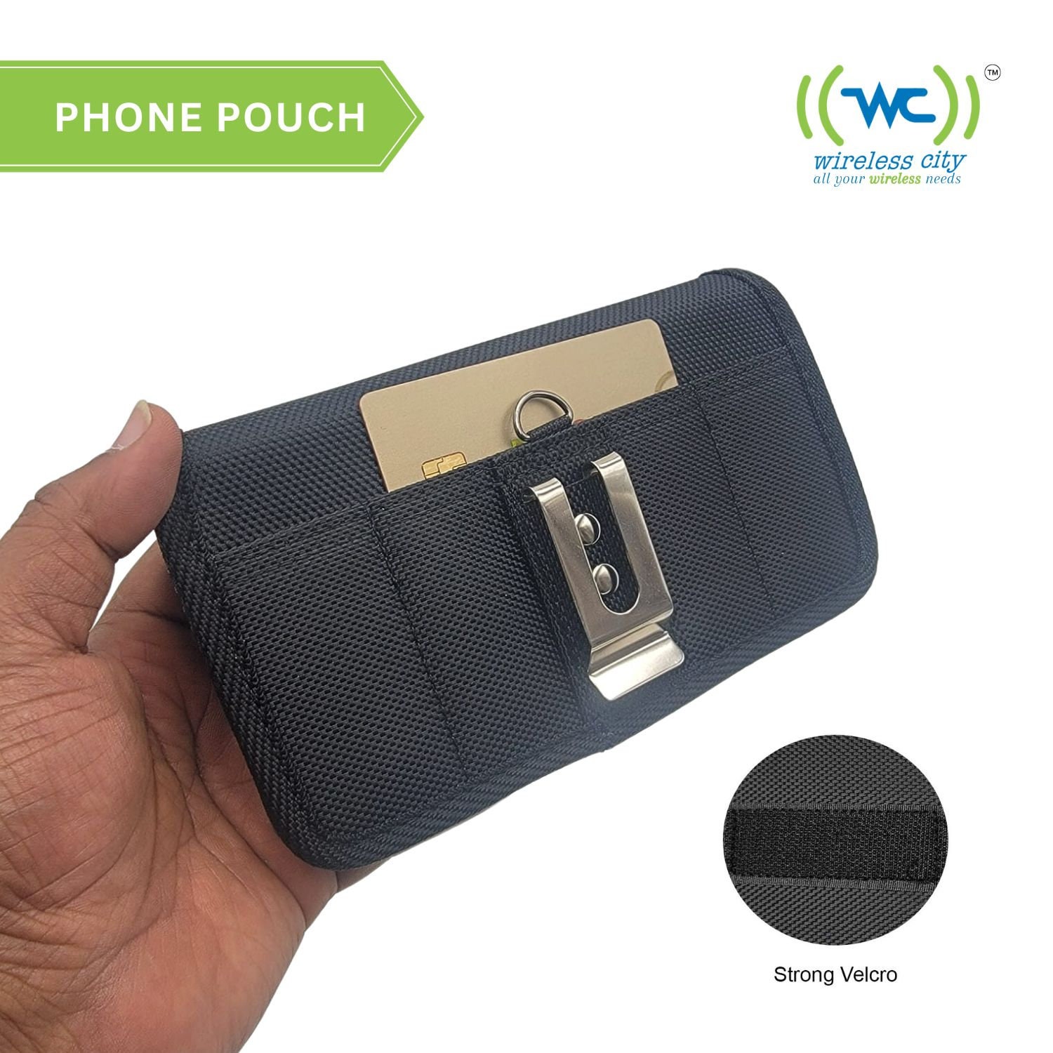 Phone Holster Pouch Wallet Case With Belt Loop Card Holder for iPhone