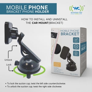Cell Phone Holder Magnetic Car Mount Securely Mount Your iPhone Anywhere with Our Mobile Phone Bracket Car Dashboard or Car Windshield
