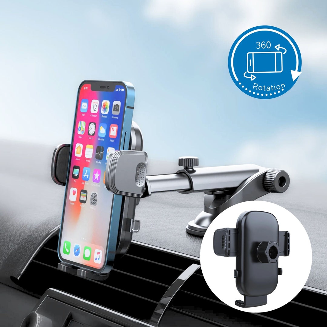 Car Phone Holder Car Mount ultra Stable, Big Phones & Thick Case