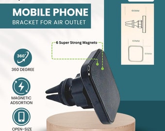 Super starker magnetischer Telefonhalter mit 360-Rotations-Luftschlitz-Auto-Halterung Universal-Handyhalter für iPhone Samsung Android Navis