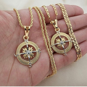 Compass Necklace, Travel jewelry, Dainty Compass Necklace, Graduation Gift, Compass Necklace, Encouragement Gift
