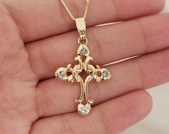 Cross Necklace, Women Christian Jewelry, Anniversary Gift, Friend Birthday Gift