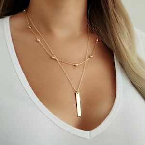 Gold Name Necklace: Dainty Personalized 18k Gold Filled