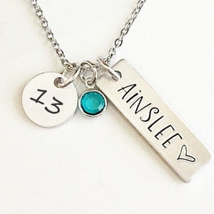 13th Birthday Girl, 13th Birthday Gift Official Teenager, Thirteenth Birthday Necklace, Gift for 13 year Old Girl Gifts, Teen Birthday
