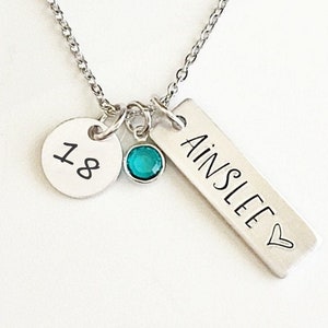 18th birthday gifts for daughter, 18th birthday gift for girls, 18th birthday necklace gift, 18 for 18 years jewelry gift