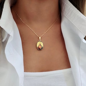 Jesus Necklace, Religious Jewelry, Jesus Pendant, Christian Gifts, Gift For Women, Christmas Gifts, Cross Chain For Her