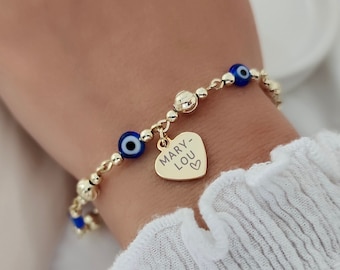 Boze oog-armband | Mal de Ojo| Ongeluksafweermiddel | Beschermingssymbool | Blauwe Turkse kralen