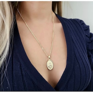 Jesus Pendant Necklace - Jesus Charm Pendant - Religious Pendant - Christian Necklace - Faith Necklace, Gift for Women