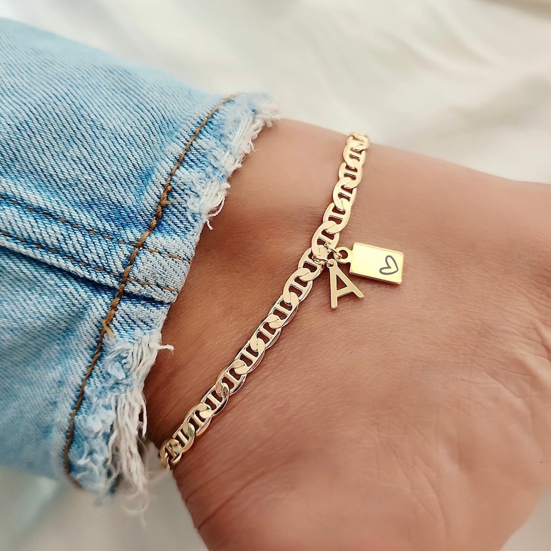 Gold Anklet for Women, Custom Ankle Bracelets, Personalized Anklet Chain, Anklet, Birthday Gift, Girlfriend Gift