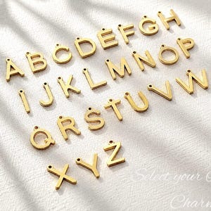 Gold Letter Pendant: Personalized Initial Charm Add On