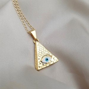 Evil Eye Necklace, Lucky Evil Eye Necklace, Protective Jewelry, Dainty Evil Eye Necklace, Gift, Evil Eye Necklace, Gold Necklace