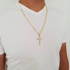 Gold Cross Necklace Men Gold Cross Necklace Women Gold Cross Necklace Unisex Jewelry Etsy Gold Cross Necklace Men Gold Cross Necklace Women Gold Cross Necklace Unisex Jewelry Etsy