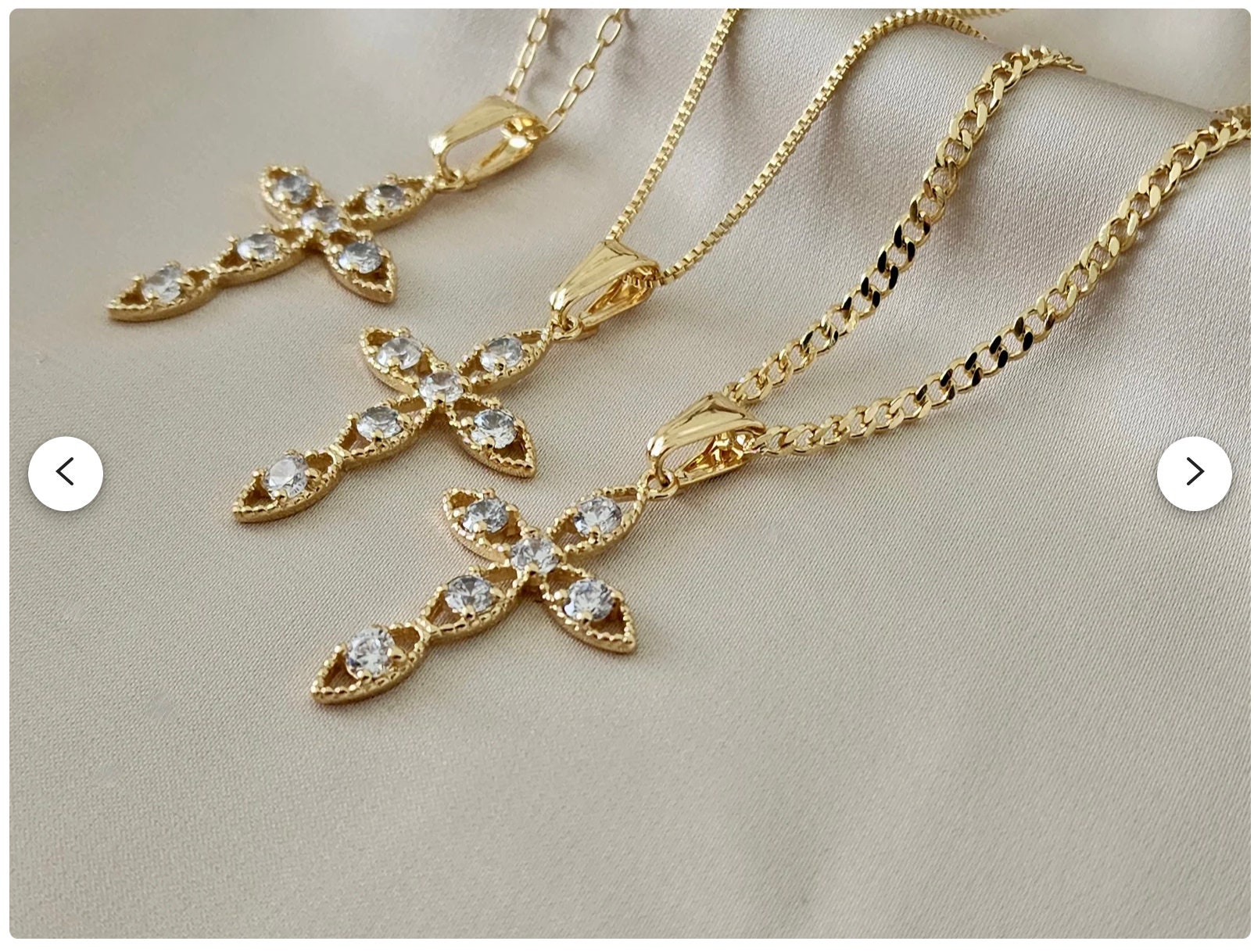 Collana A Croce Donna Oro Con Zirconia Cubica – Lunghezza Regolabile 40+5 Cm, Gioiello Religioso Moderno In Lega, Con Scatola Regalo - 2