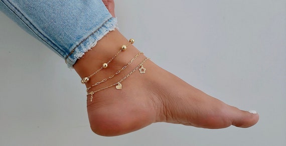 Buy 18K Gold Letter Anklet WATER and TARNISH RESISTANT Anklet, Gold Initial  Anklet, Personalized Custom Name Anklet, Waterproof Anklet Online in India  - Etsy