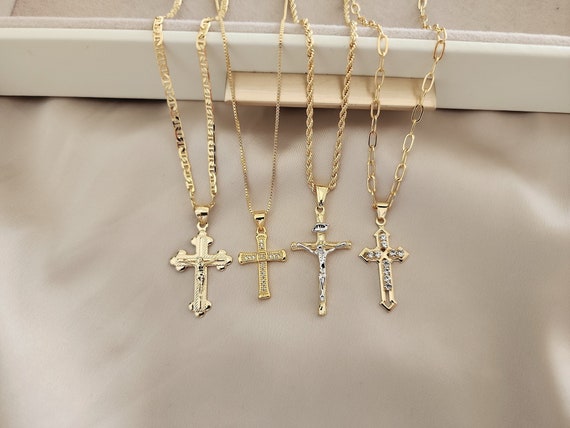 Collana con semi di senape, in acciaio inox dorato