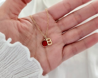 Gold Filled Initial Necklace, Custom Letter Pendant, Minimalist Jewelry