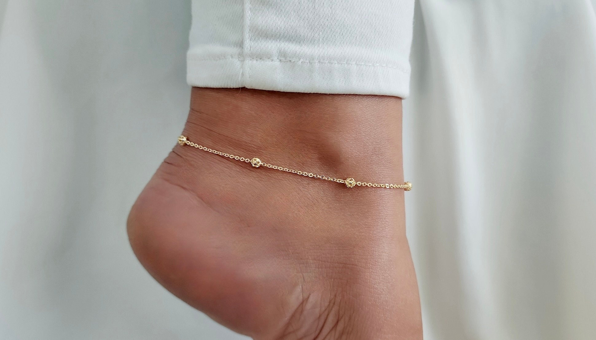 9 Inch Gold Anklet Etsy Australia