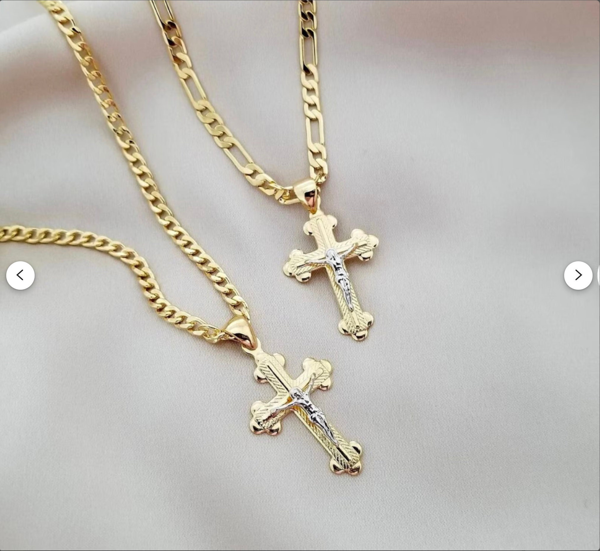 18k Gold Filled Crucifix Necklace - Men's Religious Jewelry - Etsy