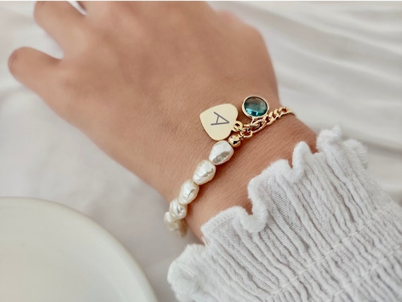Bracciale Personalizzato Con Nome Inciso E Ciondolo Cuore - Acciaio Inossidabile, Regolabile, Regalo Donna
